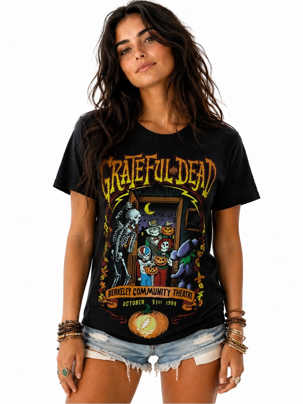 Liquid Blue Grateful Dead Trick or Treat Halloween T-Shirt Small